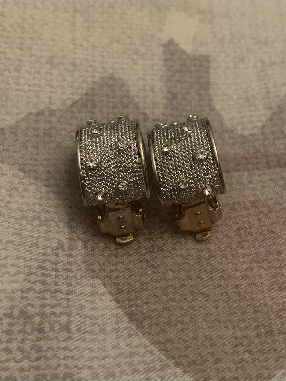 Crystal Accent Clip-On Cuff Earrings